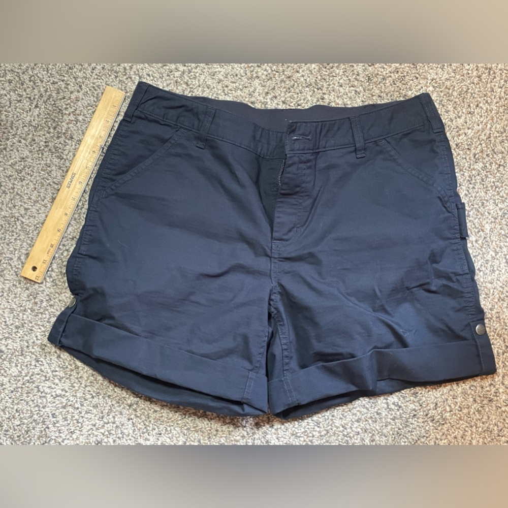 Women’s Carhartt original fit shorts dark blue stretch waist hammer loop